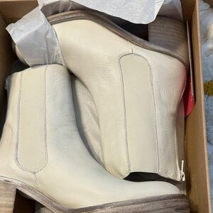 Free People Ivory Ankle Boots